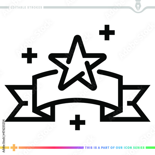 Line icon for achieve synergies illustrations with editable strokes. This vector graphic has customizable stroke width.