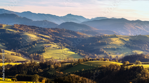 Landschaft im Abendlicht, Mostviertel,Österreich, Austria