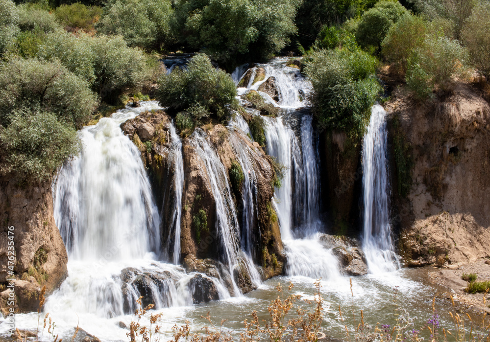 waterfall in the mountains