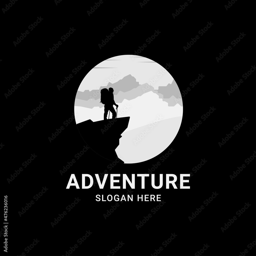 Vintage adventure explorer logo design