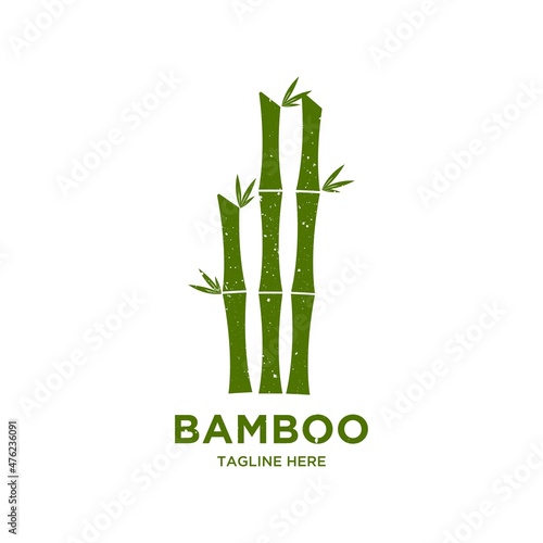 Bamboo logo template vector icon illustration design