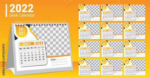 2022 Desk Calendar Design Templates, Table calendar designs 2022.
