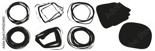 Scribble circle drawn in scetch. Line style. Hand draw circle line. Scribble circle. Vector illustration.EPS10