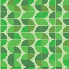 Poster Grüne Muster Mid Century Geometriemuster in Grün  © yasminepatterns