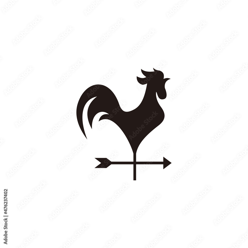 simple rooster arrow logo design, rooster arrow measure air direction icon vector simple rooster arrow logo design, rooster arrow measure air direction icon vector
