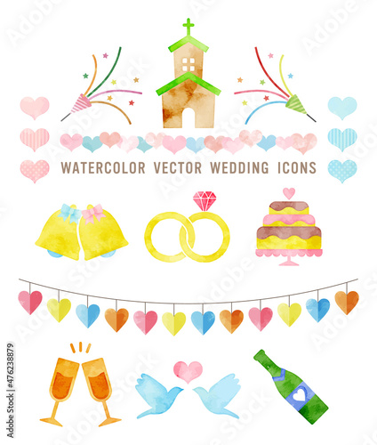 Hand drawn wedding illustration