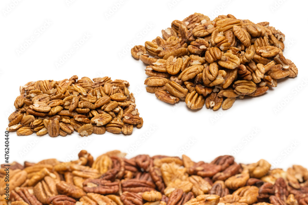 Tasty pecan-nut background. Top view. Tasty pecan-nut background. Top view.