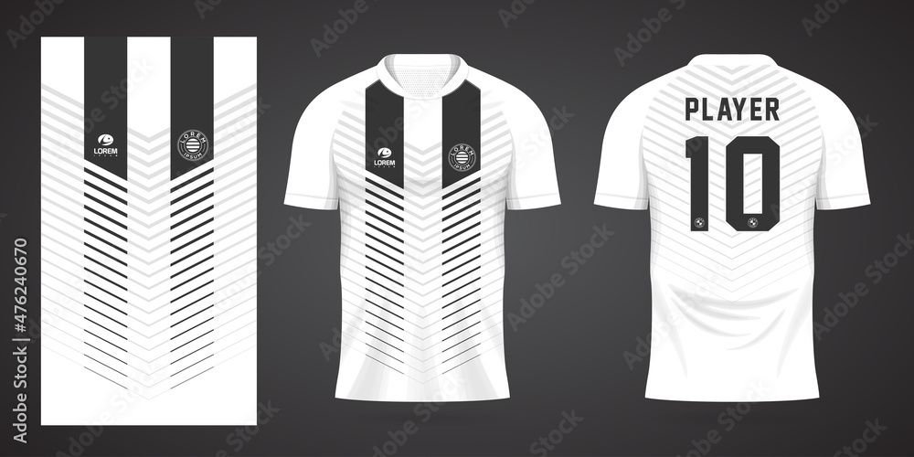 Fototapeta premium white sports shirt jersey design template