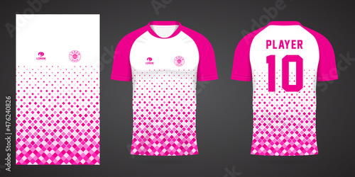 pink sports shirt jersey design template