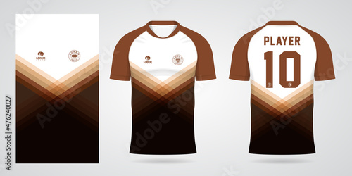 brown sports shirt jersey design template