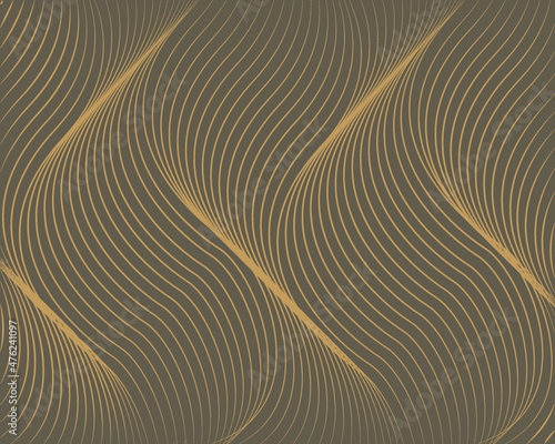 Seamless pattern with geometric waves. Endless stylish texture.