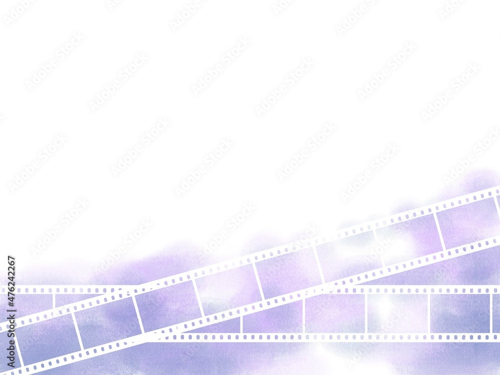 フィルムの水彩壁紙、フレーム（紫）