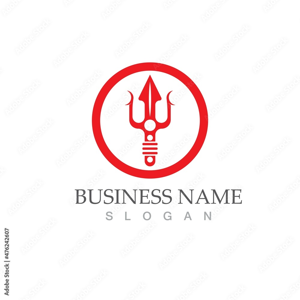 Trident Logo Template vector icon Trident Logo Template vector icon