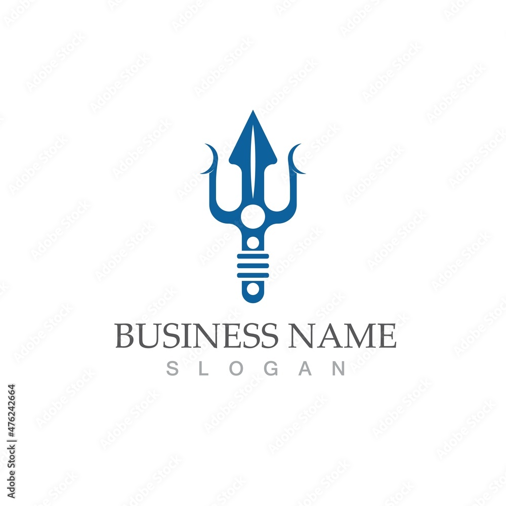 Trident Logo Template vector icon Trident Logo Template vector icon