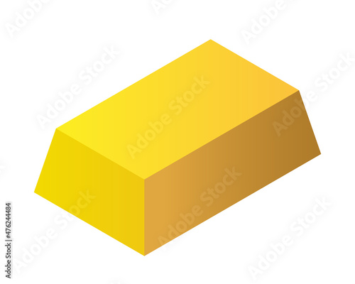 Gold bar. Vector clipart for game design. Game Platforms. Items for Games.