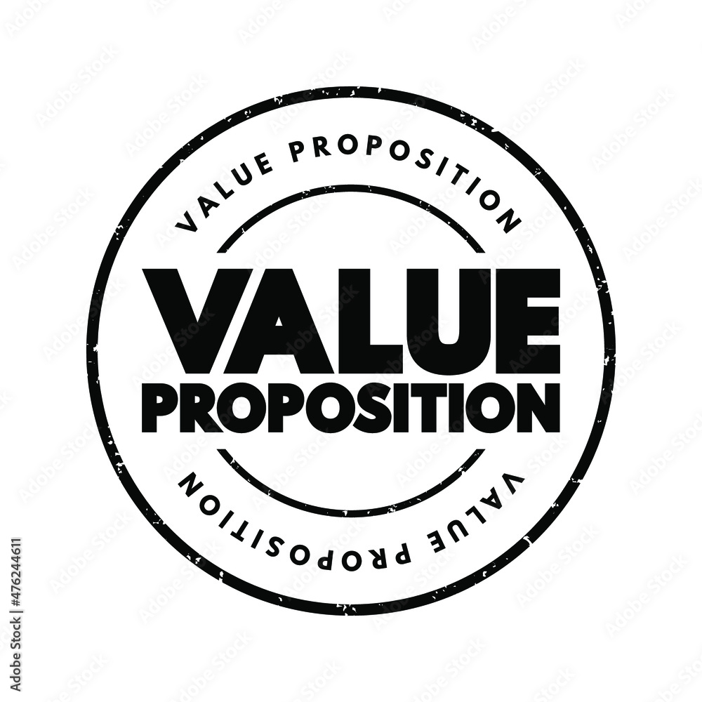 Value Proposition text stamp, concept background