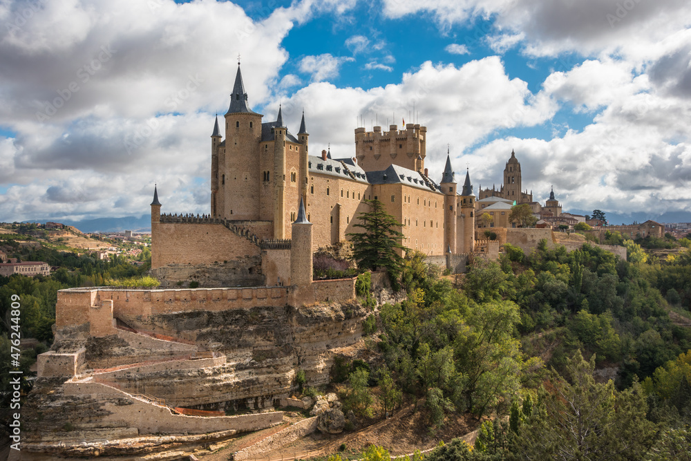 Day view of the Alcazar of Segovia - Segovia, Spain