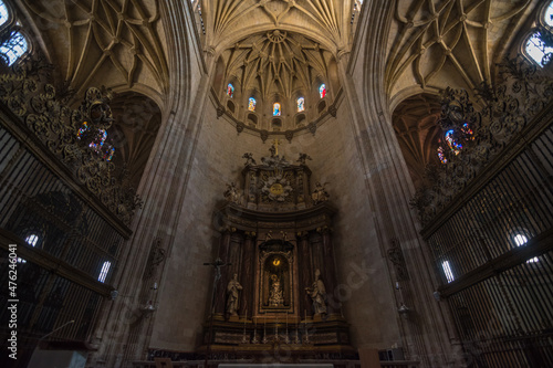 Segovia, Spain, October 2019 - view of the main altar at the Cathedral of Segovia