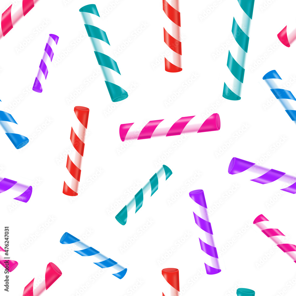 Obraz premium seamless pattern with multicolored striped candy sticks. Sweets pattern