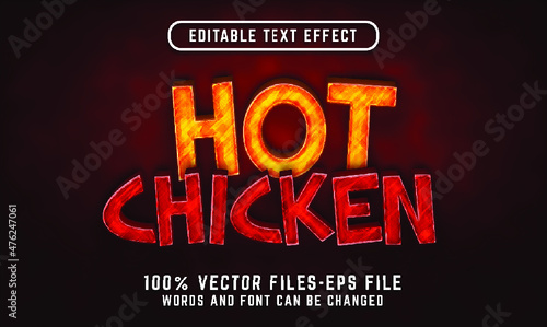 3d spicy text effect. editable text effect vector illustration