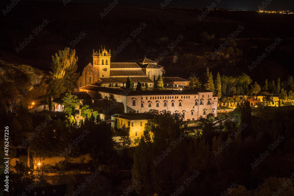 Night view of the Convent San Juan de la Cruz at Segovia - Segovia, Spain