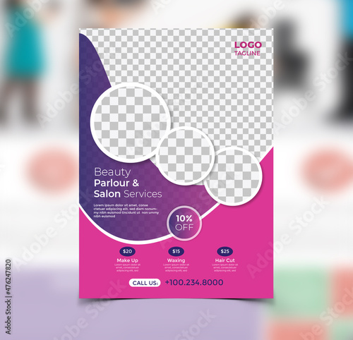 Spa Flyer Template design with simple, elegant, and stylish design