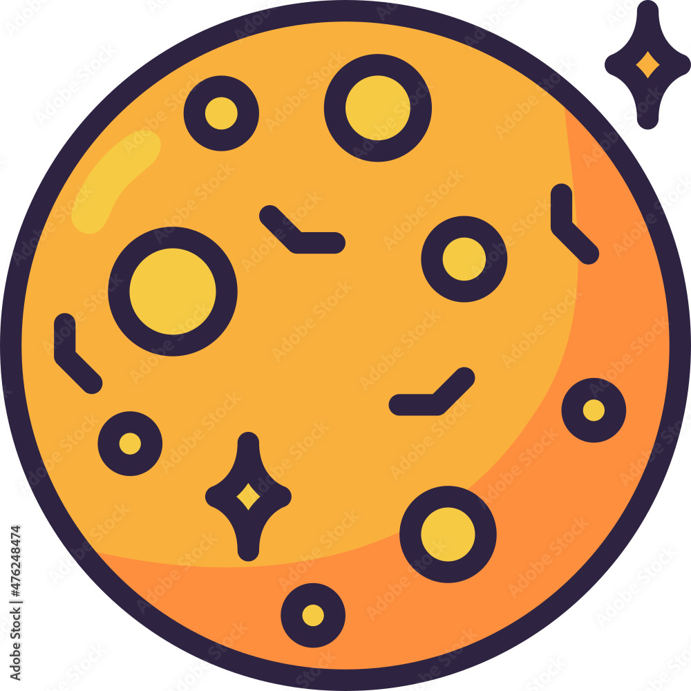 Obraz premium moon line icon