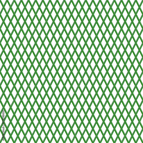 Geometric abstract vector green and white pattern. Geometric modern ornament with green rhombuses. Seamless modern background
