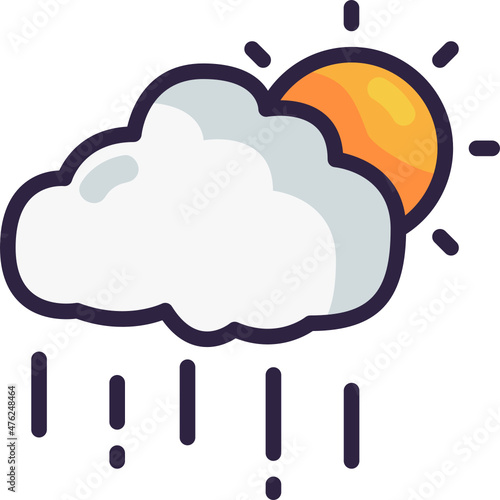 rain line icon