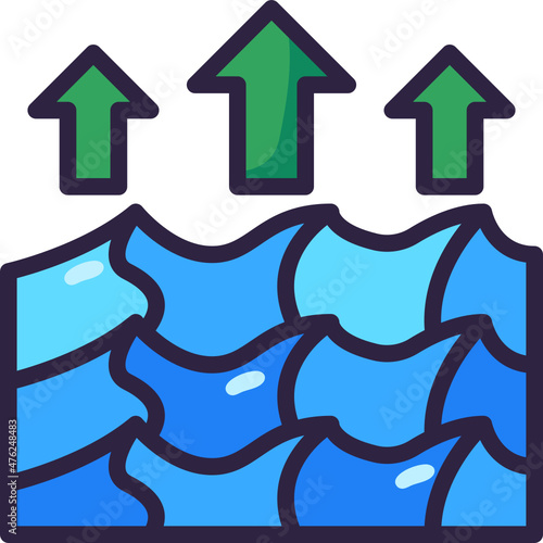 high tide line icon