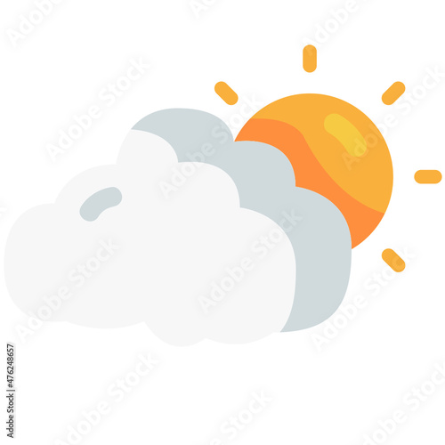 cloudy day flat icon