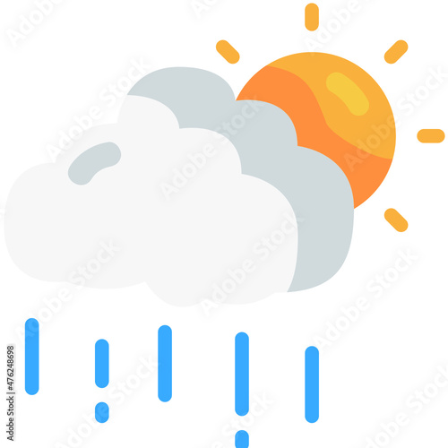 rain flat icon