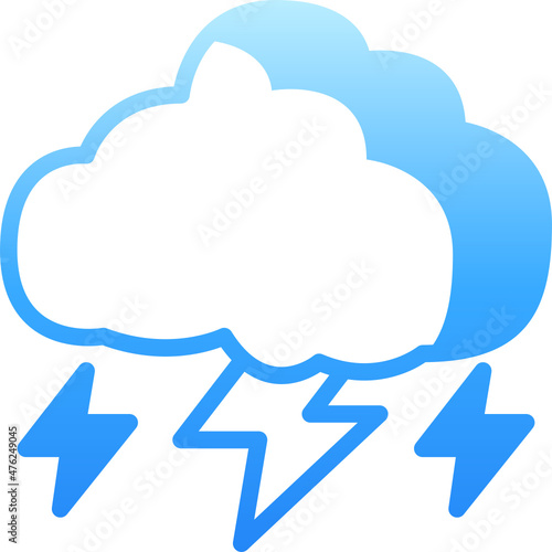 thunder gradient icon