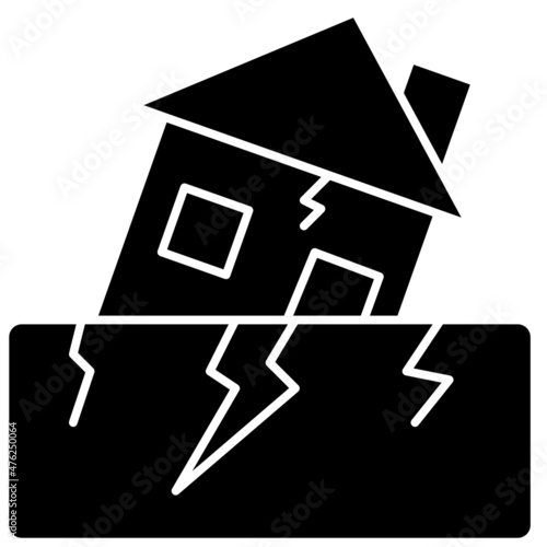 earthquake solid icon