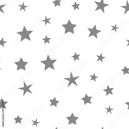 Stars seamless pattern. Star icons texture background. Starry sky and night design.