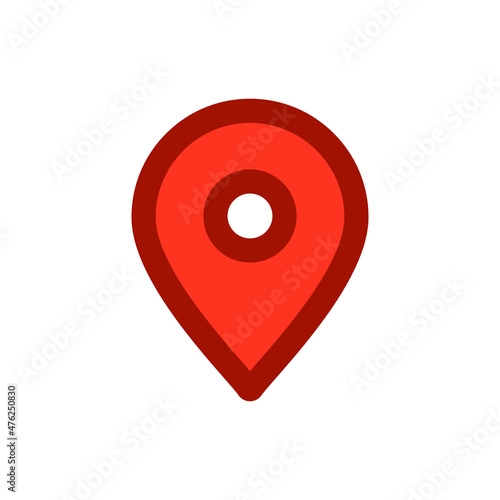 Free Download Location icon. Locate pointer design. Map pin gps symbol. - GFXLoad