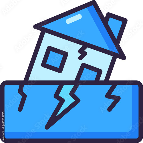 earthquake Two Tone icon