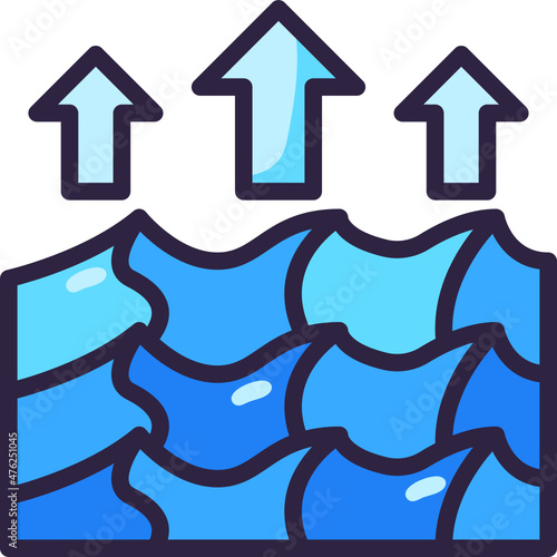 high tide Two Tone icon