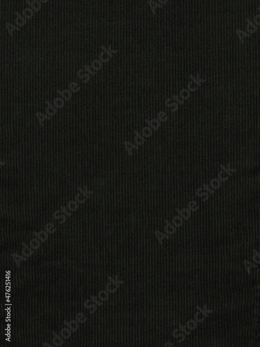 黒いコーデュロイの布のテクスチャ 背景素材