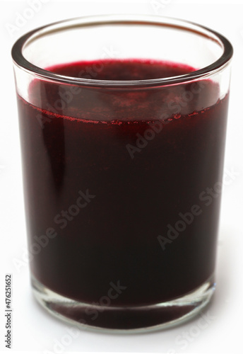 Beetroot juice in a glass