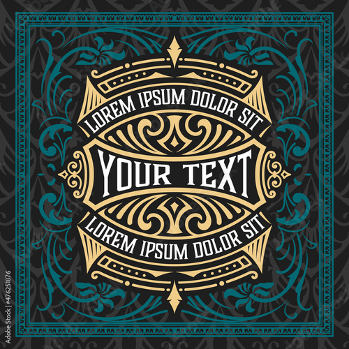 Western card with vintage style