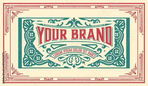 Western card with vintage style