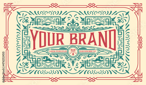 Western card with vintage style