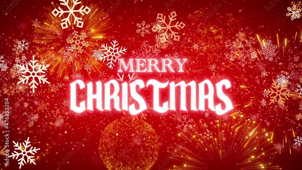 festive title merry christmas text animation festive title merry christmas text animation