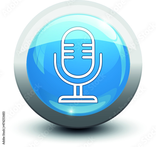 button vocal microphone blue 2