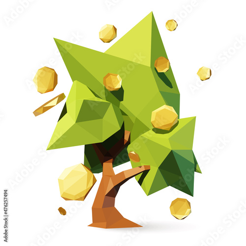 Money tree vector illustration.
