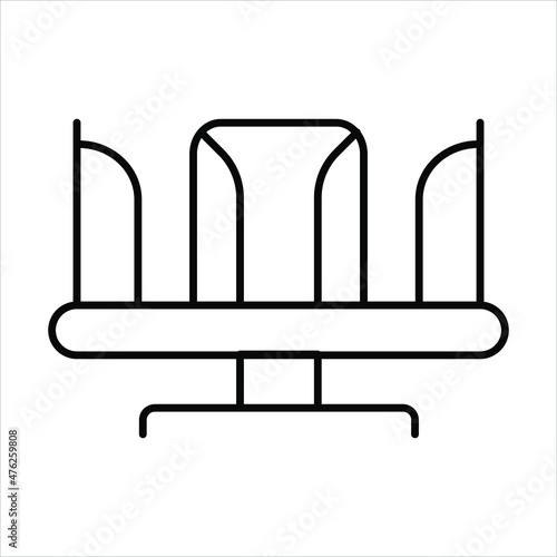 Rotating roundabout carousel, Line icon