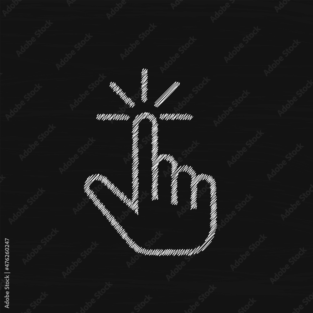 Hand cursor click sketch vector icon for web, computer and mobile app Hand cursor click sketch vector icon for web, computer and mobile app