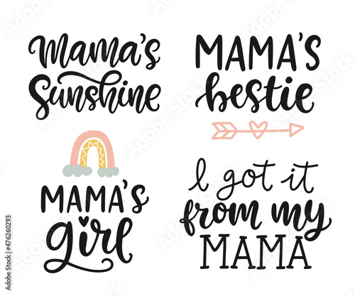 Mom and baby cute quote print