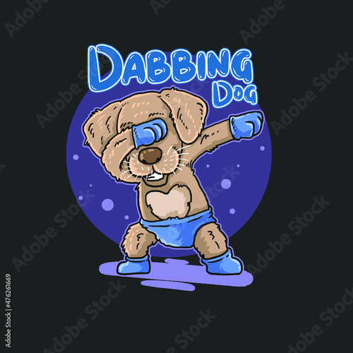 cute dog dabbing